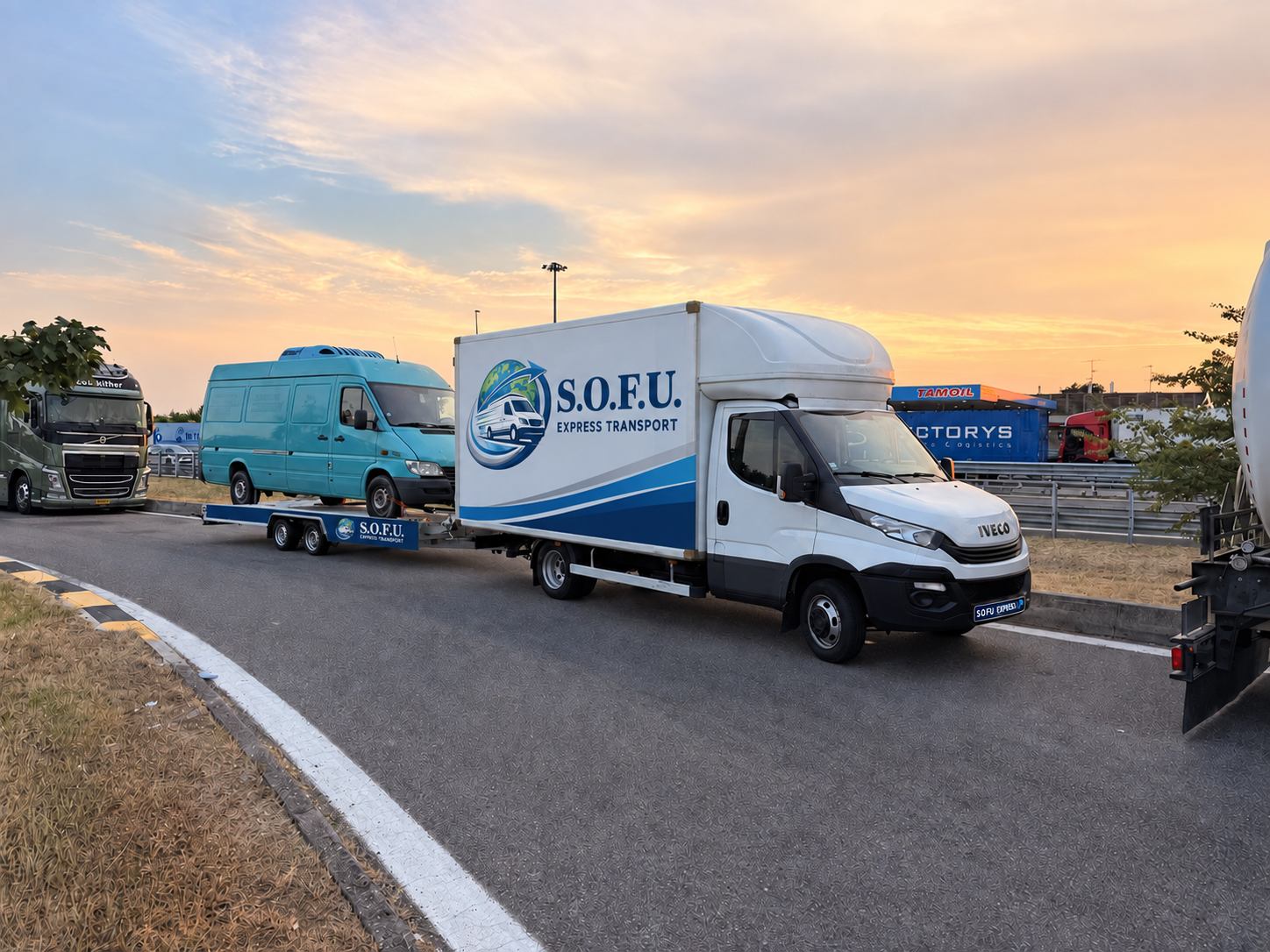 Véhicule grand volume avec remorque S.O.F.U. Express